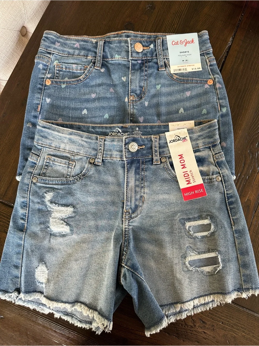 NWT Cat & Jack and Jordache Girls' Blue Denim Shorts